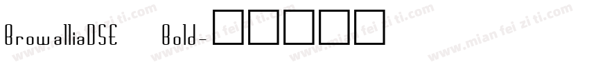 BrowalliaDSE Bold字体转换